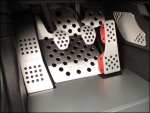 RENNLINE Pedalabdeckung - Set für MINI F54 F55 F56 F57 F60 - Gesamtset Silber MT siehe Beschreibung - Tuning für Ihren MINI